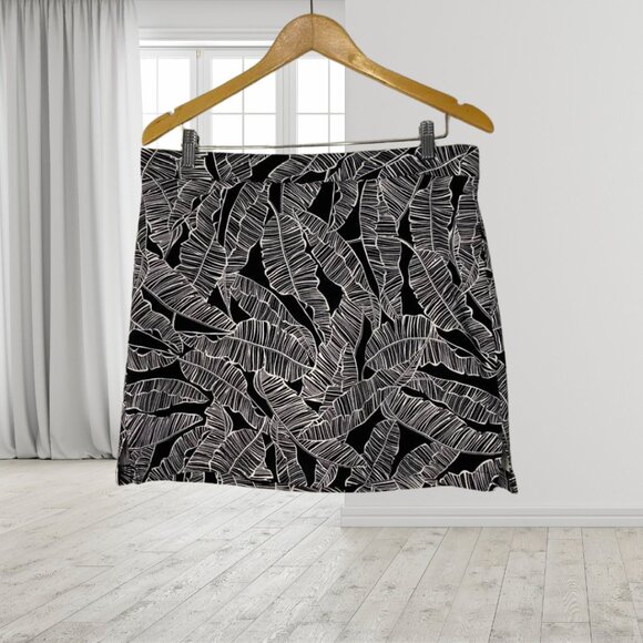 Rafaella Comfort Black Stretch Skort Size L Pull-On Skirt with Shorts - Picture 3 of 10